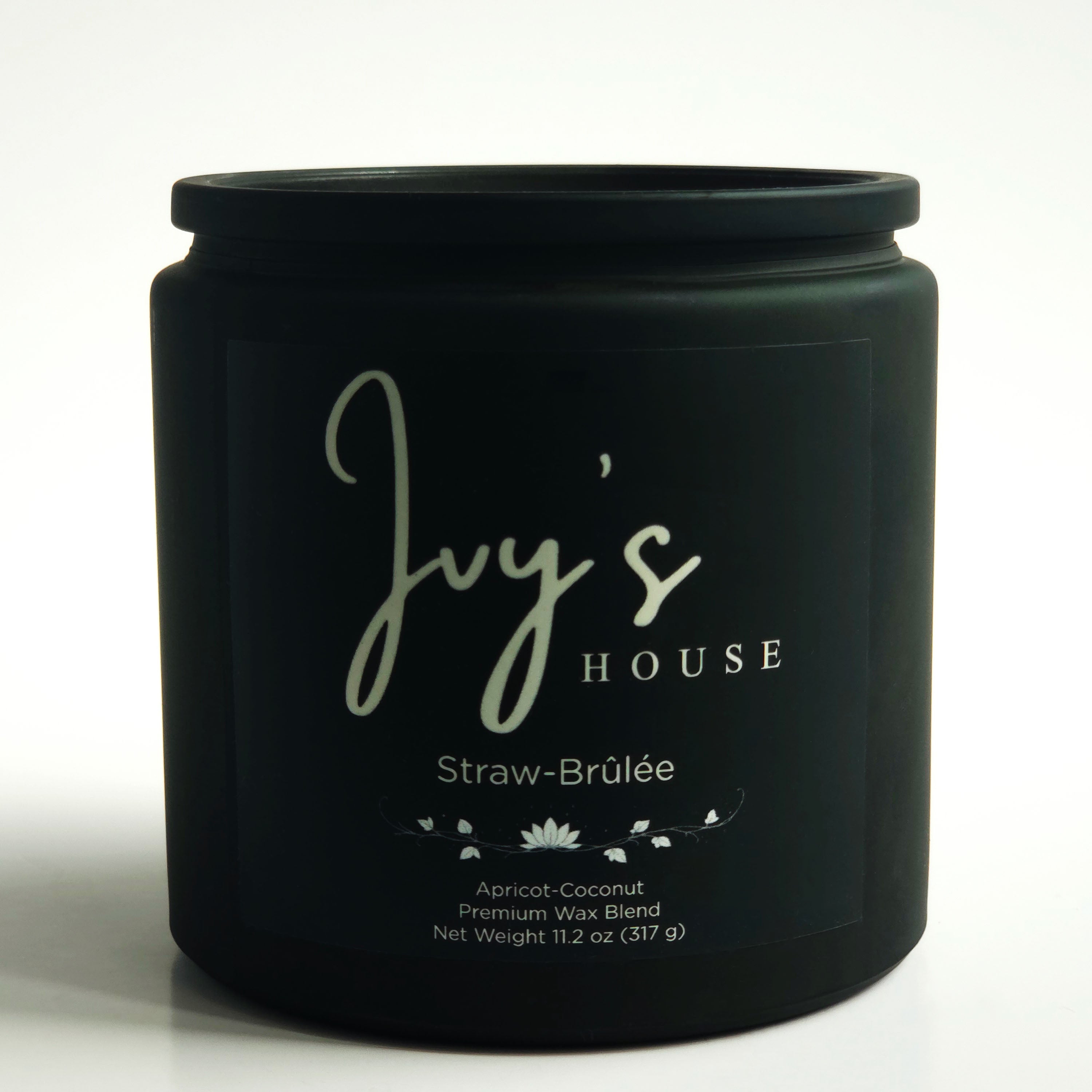 11.2 Oz Straw-Brûlée Premium Scented Candle - Coconut-Apricot Wax