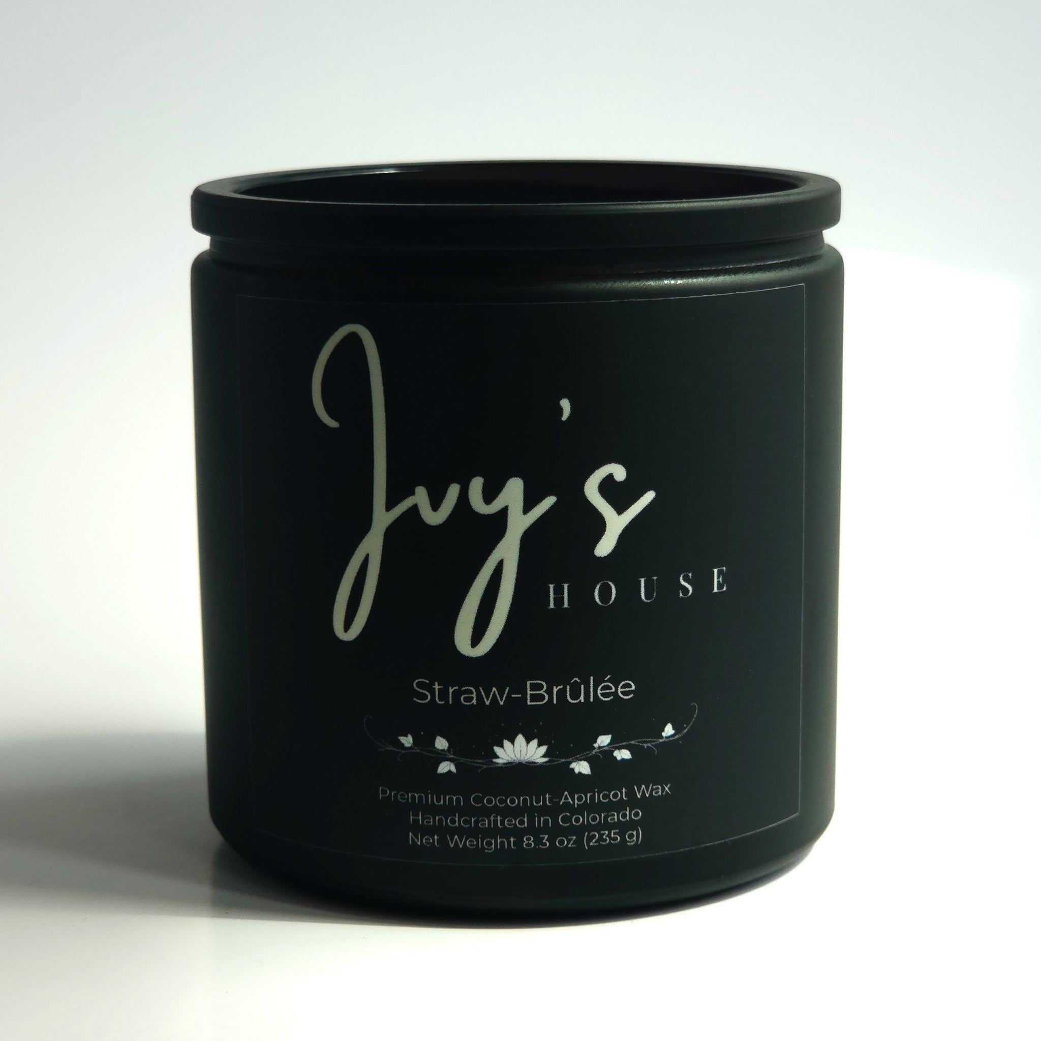 8.3 Oz Straw-Brûlée Premium Scented Candle - Coconut-Apricot Wax