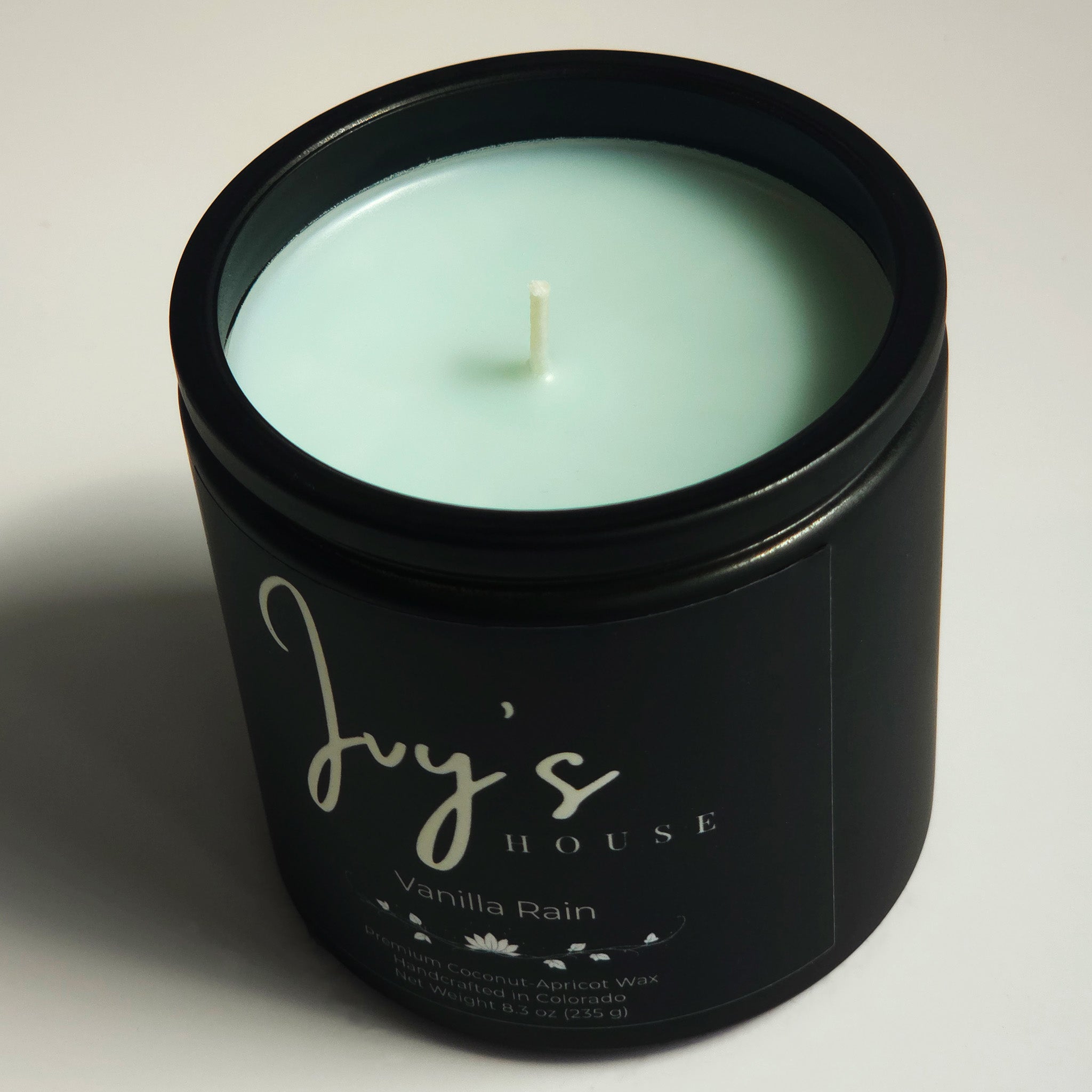 8.3 Oz Vanilla Rain Premium Scented Candle - Coconut-Apricot Wax