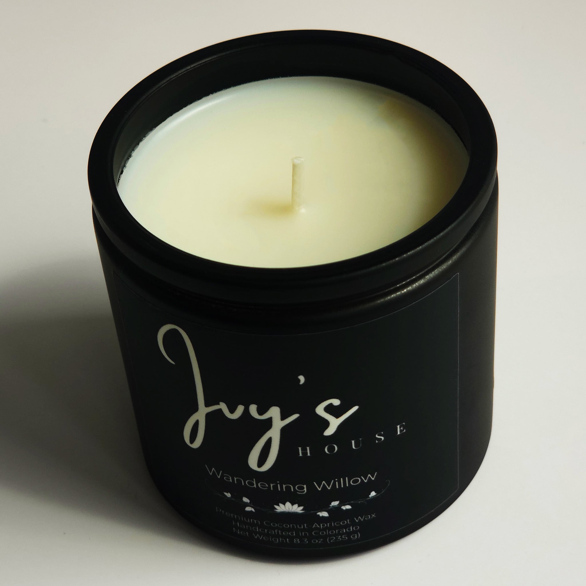 8.3 Oz Wandering Willow Premium Scented Candle - Coconut-Apricot Wax